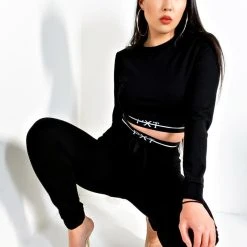 CASSIDY PXT CROP TOP -helmut shop cassidy pxt crop top black 4