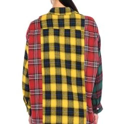 CASUALLY COOL PLAID BUTTONDOWN -helmut shop casually cool plaid buttondown red multi 6 6