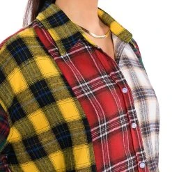 CASUALLY COOL PLAID BUTTONDOWN -helmut shop casually cool plaid buttondown red multi 7 7