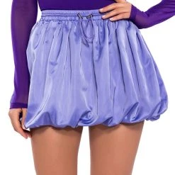 CASUALLY CUTE NYLON MINI SKIRT -helmut shop casually cute nylon mini skirt light purple 2 2