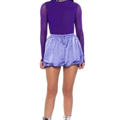 CASUALLY CUTE NYLON MINI SKIRT -helmut shop casually cute nylon mini skirt light purple 3 3