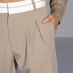 CERTIFIED BOSS WIDE LEG TROUSER -helmut shop certified boss wide leg trouser beige 8 8