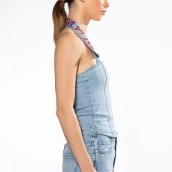 C'EST LA VIE DENIM TOP -helmut shop cest la vie denim top light blue denim 6 6 c1 c1 c1 c1