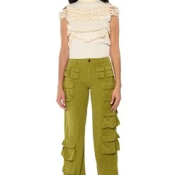 CHAIN LINK DETAIL SLEEVELESS TURTLENECK SWEATER -helmut shop chain link detail sleeveless turtleneck sweater ivory 3 3