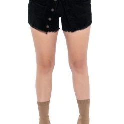 CHARLIE BUTTON FRONT MINI SKORT -helmut shop charlie button front mini skort black 4 4