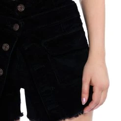 CHARLIE BUTTON FRONT MINI SKORT -helmut shop charlie button front mini skort black 7 7