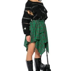 CHARLY MINI PLAID SKIRT -helmut shop charly mini plaid skirt green 3 3
