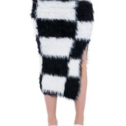 CHECKMATE SIR FUZZY MIDI SKIRT -helmut shop checkmate sir fuzzy midi skirt black white 6 6