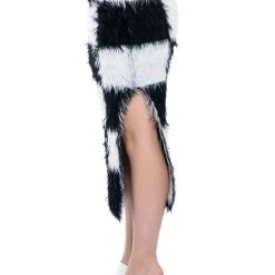 CHECKMATE SIR FUZZY MIDI SKIRT -helmut shop checkmate sir fuzzy midi skirt black white 8 8