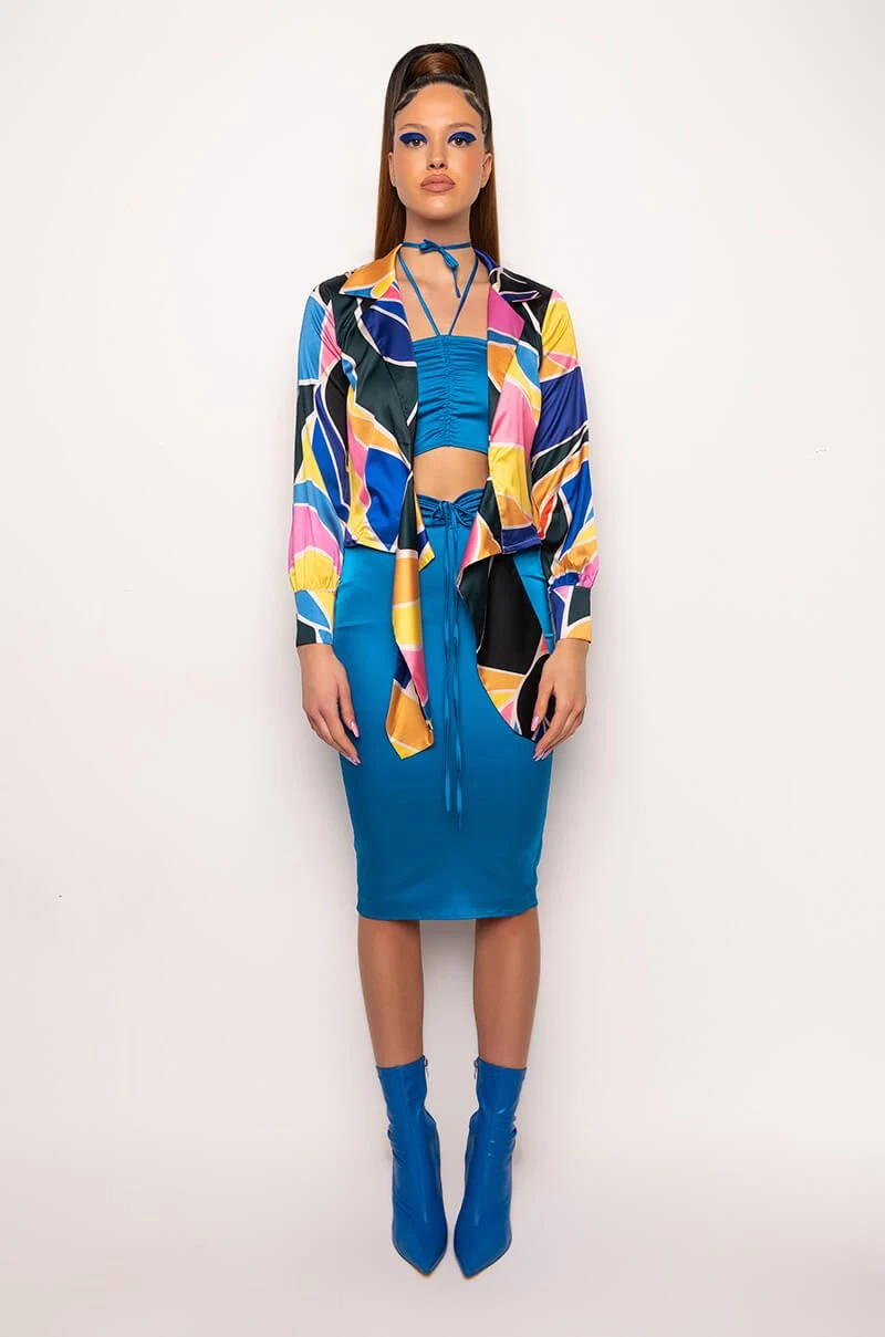 CHIQUITA SATIN TIE FRONT BLOUSE 12 CHIQUITA SATIN TIE FRONT BLOUSE - Image 10