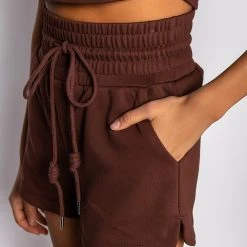 CICI SWEATSHORT -helmut shop cici sweatshort brown 7 7