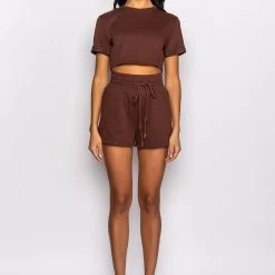 CICI SWEATSHORT -helmut shop cici sweatshort brown 8 8
