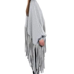 CITY GIRL FRINGE SWEATSHIRT -helmut shop city girl fringe sweatshirt heather grey 6 6 c1 c1 c1 c1