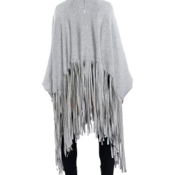 CITY GIRL FRINGE SWEATSHIRT -helmut shop city girl fringe sweatshirt heather grey 7 7 c1 c1 c1 c1