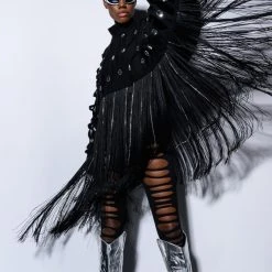 CITY LIVIN FRINGE SWEATSHIRT -helmut shop city livin fringe sweatshirt black 4 4 c1