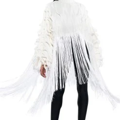 CITY LIVIN IVORY FRINGE SWEATSHIRT -helmut shop city livin ivory fringe sweatshirt ivory 2 2 c1