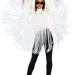 CITY LIVIN IVORY FRINGE SWEATSHIRT -helmut shop city livin ivory fringe sweatshirt ivory 3 3 c1