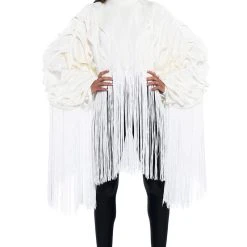 CITY LIVIN IVORY FRINGE SWEATSHIRT -helmut shop city livin ivory fringe sweatshirt ivory 4 4 c1