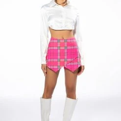 COLLEGIATE CLASS PRESIDENT SKORT -helmut shop collegiate class president skort pink multi 9 9