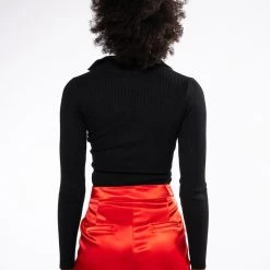 COLLEGIATE STUDY HALL LONG SLEEVE BUTTON DOWN BODYSUIT -helmut shop collegiate study hall long sleeve button down bodysuit black 7 7 c1 c1 c1 c1