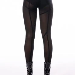 COME ALIVE SEAMED MESH LEGGING -helmut shop come alive seamed mesh legging black 6 6