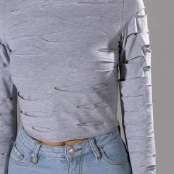 COME AROUND DISTRESSED LONG SLEEVE T SHIRT 13 COME AROUND DISTRESSED LONG SLEEVE T SHIRT -helmut shop come around distressed long sleeve t shirt gray 6 6