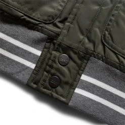 Converse X TODD SNYDER VARSITY JACKET -helmut shop converseXTODDSNYDERVARSITYJACKETDEEPOLIVEM10023352 A01 5