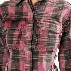 COOL AGAIN FLANNEL BLOUSE -helmut shop cool again flannel blouse multi 6 6