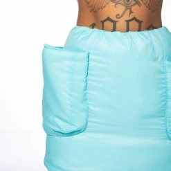 CORI POCKET PUFFER SKIRT -helmut shop cori pocket puffer skirt light blue 9 9