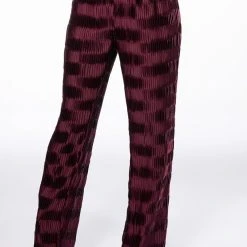 CRINKLE SATIN PALAZZO PANT -helmut shop crinkle satin palazzo pant dark purple 3 3