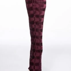 CRINKLE SATIN PALAZZO PANT -helmut shop crinkle satin palazzo pant dark purple 4 4
