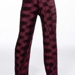 CRINKLE SATIN PALAZZO PANT -helmut shop crinkle satin palazzo pant dark purple 5 5