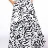 DALI'S MUSE BANDEAU ABSTRACT MAXI SKIRT -helmut shop dalis muse bandeau abstract maxi skirt white black 1 1