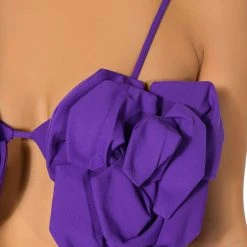 WHAT ITS LIKE FLORAL APPLIQUE BRALETTE -helmut shop danza kuduro abstract floral bralette purple 7 7