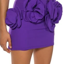 WHAT ITS LIKE FLORAL APPLIQUE MINI SKIRT -helmut shop danza kuduro mini skirt purple 3 3