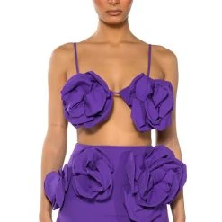WHAT ITS LIKE FLORAL APPLIQUE MINI SKIRT -helmut shop danza kuduro mini skirt purple 4 4