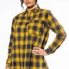DARK FANTASY BUTTON DOWN FLANNEL -helmut shop dark fantasy button down flannel yellow multi 1 1
