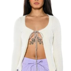 DATE NIGHT TIE FRONT KNIT CARDIGAN