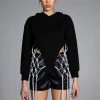 DAY N NIGHT RHINESTONE FRINGE HOODIE