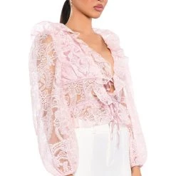 DAYLIGHT LONG SLEEVE BLOUSE -helmut shop daylight long sleeve blouse light pink 2 2