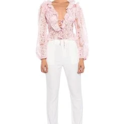 DAYLIGHT LONG SLEEVE BLOUSE -helmut shop daylight long sleeve blouse light pink 3 3