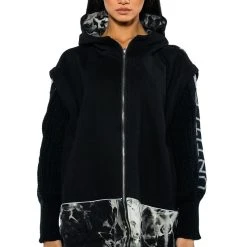 DEEP END OVERSIZED KNIT DETAILED SWEATSHIRT -helmut shop deep end oversized knit detailed sweatshirt multi 5 5 c1