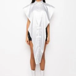 DESIRE MAXI BUTTON UP BLOUSE -helmut shop desire maxi button up blouse white 9 9