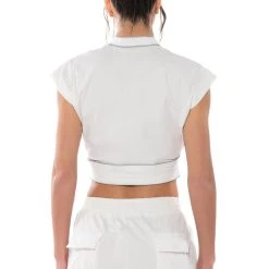 DESTINATION CROPPED CARGO TOP -helmut shop destination cropped cargo top ivory 6 6