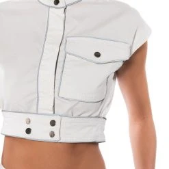 DESTINATION CROPPED CARGO TOP -helmut shop destination cropped cargo top ivory 7 7