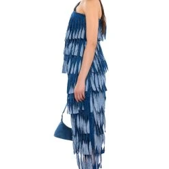 DESTINY DISTRESSED DENIM TOP -helmut shop destiny distressed denim top blue 5 5