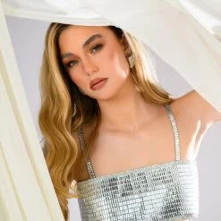 DISCO BALL MIRROR BRALETTE -helmut shop disco ball mirror bralette silver 2 2