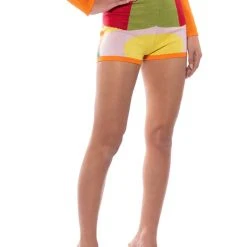 DONNA KNIT BOOTY SHORT -helmut shop donna knit booty short orange multi 2 2