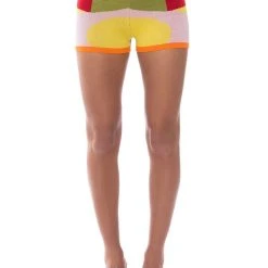 DONNA KNIT BOOTY SHORT -helmut shop donna knit booty short orange multi 6 6