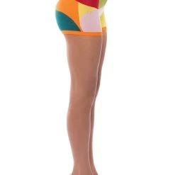 DONNA KNIT BOOTY SHORT -helmut shop donna knit booty short orange multi 7 7